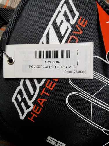 Joe Rocket Rocket Burner Lite Heated Motorcycle Cold Weather Winter Gloves - Picture 2 of 3