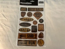 Creative Imaginations Baseball epoxy stickers- NIP