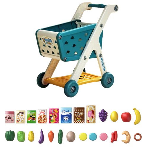 Kids Shopping Cart Toy Role-Playing Mini Shopping Trolley Shopping Cart Toy - Picture 13 of 13