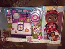 Wow Disney JR. Doc McStuffins Doctor's Bag W/Lil" Nursery Pal Ladybug 10 Pc Set