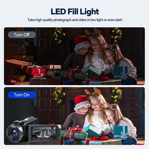 ✅4K 30FPS Videokamera 42MP Camcorder 18X Digitalzoom Vlogging Camera Vlog Kamera - Bild 6 von 9