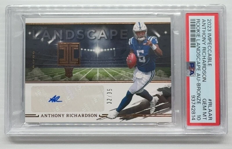 Anthony Richardson Panini Impeccable Rookie Landscape Autographs #RLAAR Bronze