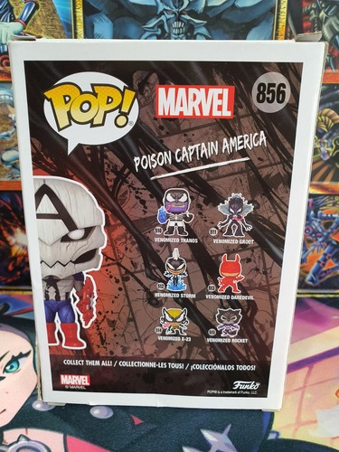 Funko POP! Marvel Venom Poison Capitán América #856 exclusivo de PIAB - Imagen 3 de 4