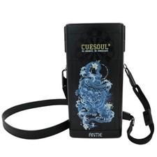 CUESOUL ANTIE Hard Dart Case with Four Mythological Symbols Design-Black Tortois