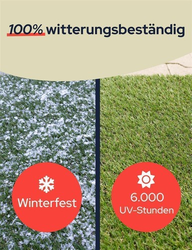 Kunstrasen MIDSOMMAR Rasenteppich Bodenbelag f. Balkon Terrasse Garten Meterware - Bild 5 von 24