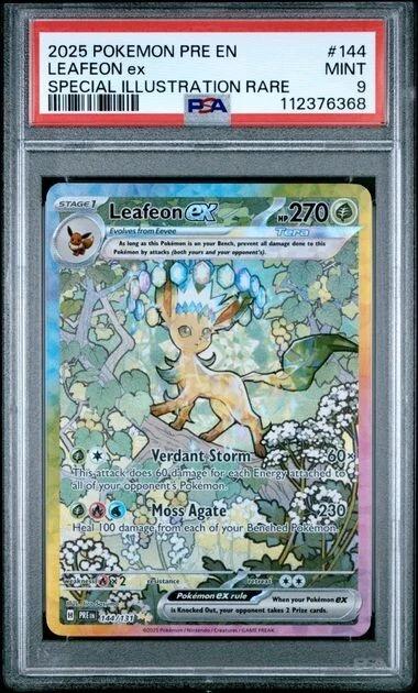 2025 Leafeon ex Full Art SIR 144/131 PSA 9 GTC6368 TCGG