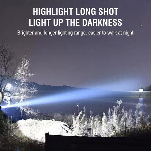 USB Rechargeable Handheld COB LED Flashlights Torch For Outdoor Hiking Durable - Picture 7 of 11