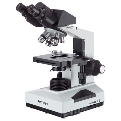 AmScope 40X-2000X Medical Lab Vet Compound Biological Microscope