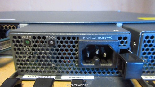 Cisco WS-C3650-48PD-L V05 PoE 48-Ports Gigabit Switch 2x PWR-C2-1025WAC + EARS - Afbeelding 5 van 6