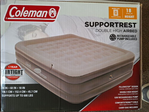 Coleman Support Rest Queen Plus Air Bed with Pump