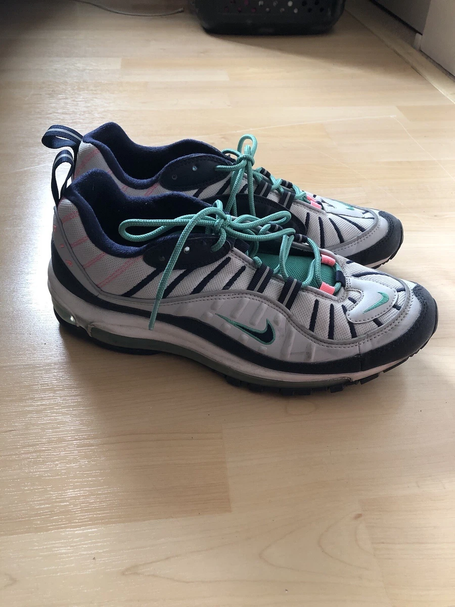 Size 10 Nike Air Max 98 Pure Platinum Obsidian Kinetic Green