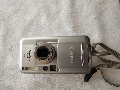 CANON PowerShot S45 Ai AF Digital Camera battery, charger, cards