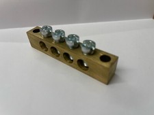 EARTH/NEUTRAL BUSBAR 4 HOLE SCREW WITH FIX HOLES BLOCK CONNECTOR TERMINAL