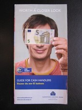 EUROPEAN CENTRAL BANK brochure for 5 Euros banknote Greek edition in English