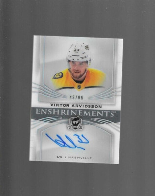 2018-19 The Cup Enshrinements Viktor Arvidsson AUTO /99 - Nashville Predators