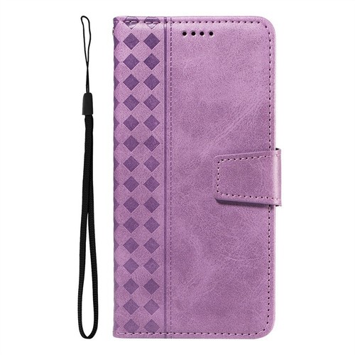 Leather Grid Wallet Cover Case for Motorola G05 G15 G75 G55 G85 G84 E14 G32 G04 - Picture 14 of 19