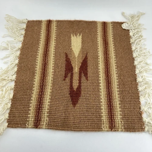 Vtg Southwest Style Wool Placemat Table Covering/ / Cloth / Small 10” X 12”
