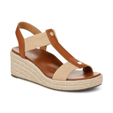 Vionic Calera Camel Leather Slingback Wedge Sandal Women's sizes 5-11/NEW  