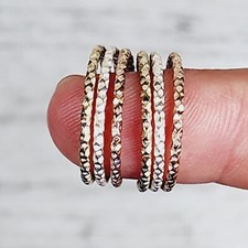 VINTAGE TRIPLE TEXTURED STERLING SILVER HOOP EARRINGS 925 PRETTY HOOPS