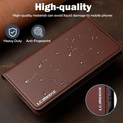 Custodia telefono magnetica PU+TPU costruzione 2 slot scheda supporto multiangolo protezione completa - Foto 38 di 79