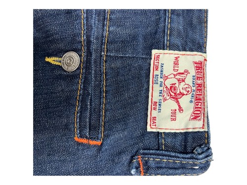 Vintage True Religion Jeans Womens 27 Rosie Crop Capri Denim Dark Wash Cuffed - Afbeelding 3 van 7