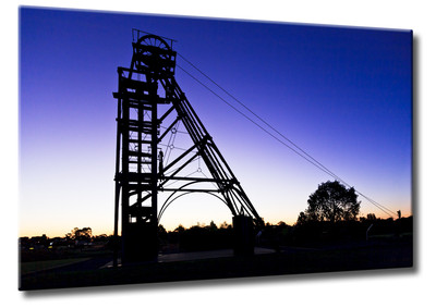Leinwand Bild Australien Outback Opal Mine Sonnenunterg
