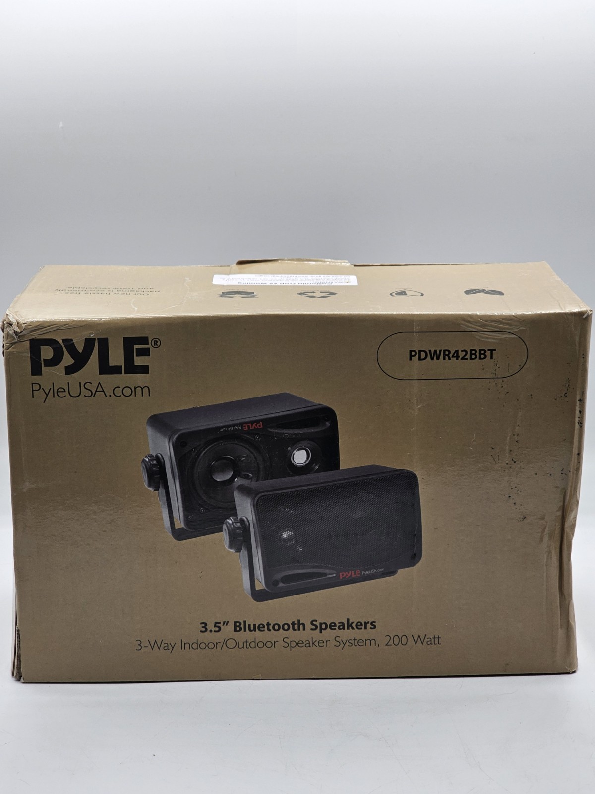 Pyle PDWR42BBT 3.5&rdquo; Bluetooth Home Speakers, 3-Way Indoor/Outdoor Black