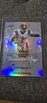 2017 Leaf Metal Draft - Touchdown Kings Carlos Henderson #TK-CH1 Black /10 