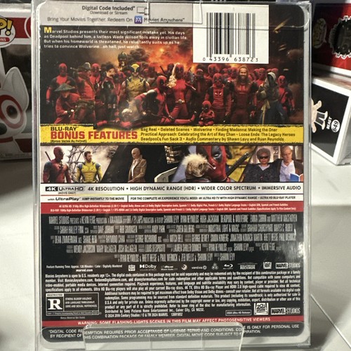 NEW Marvel MCU Deadpool & Wolverine: Deadpool Ver 4K UltraHD Blu-Ray Steelbook - Picture 2 of 2