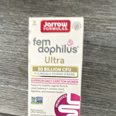 Jarrow Formulas Fem Dophilus Ultra Probiotics 50B CFU 30 Capsules GR-1 RC-14