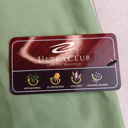 UltraClub Ultra Club Cool & Dry Elite Polo Grün Größe Large Neu mit Etikett NEU 8414 - Bild 4 von 10
