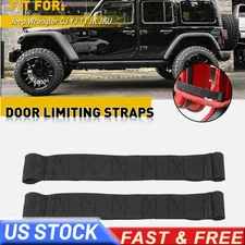 2X Black Door Limiting Check Strap Firm For Jeep Wrangler CJ YJ TJ JK JKU Oxford