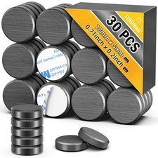 FINDMAG 30Pcs Magnets for Crafts, Small Circle Magnet with Adhesive Backing,
