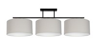 Deckenlampe Blendarm Stoff Schwarz Grau Wohnzimmer Esstisch 100 Cm Deckenleuchte