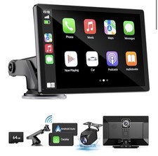9  Wireless Apple CarPlay Android Auto Screen 4K Dash Cam GPS Camera