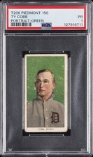 1909-11 T206 PIEDMONT 150 PORTRAIT-GREEN TY COBB PSA 1