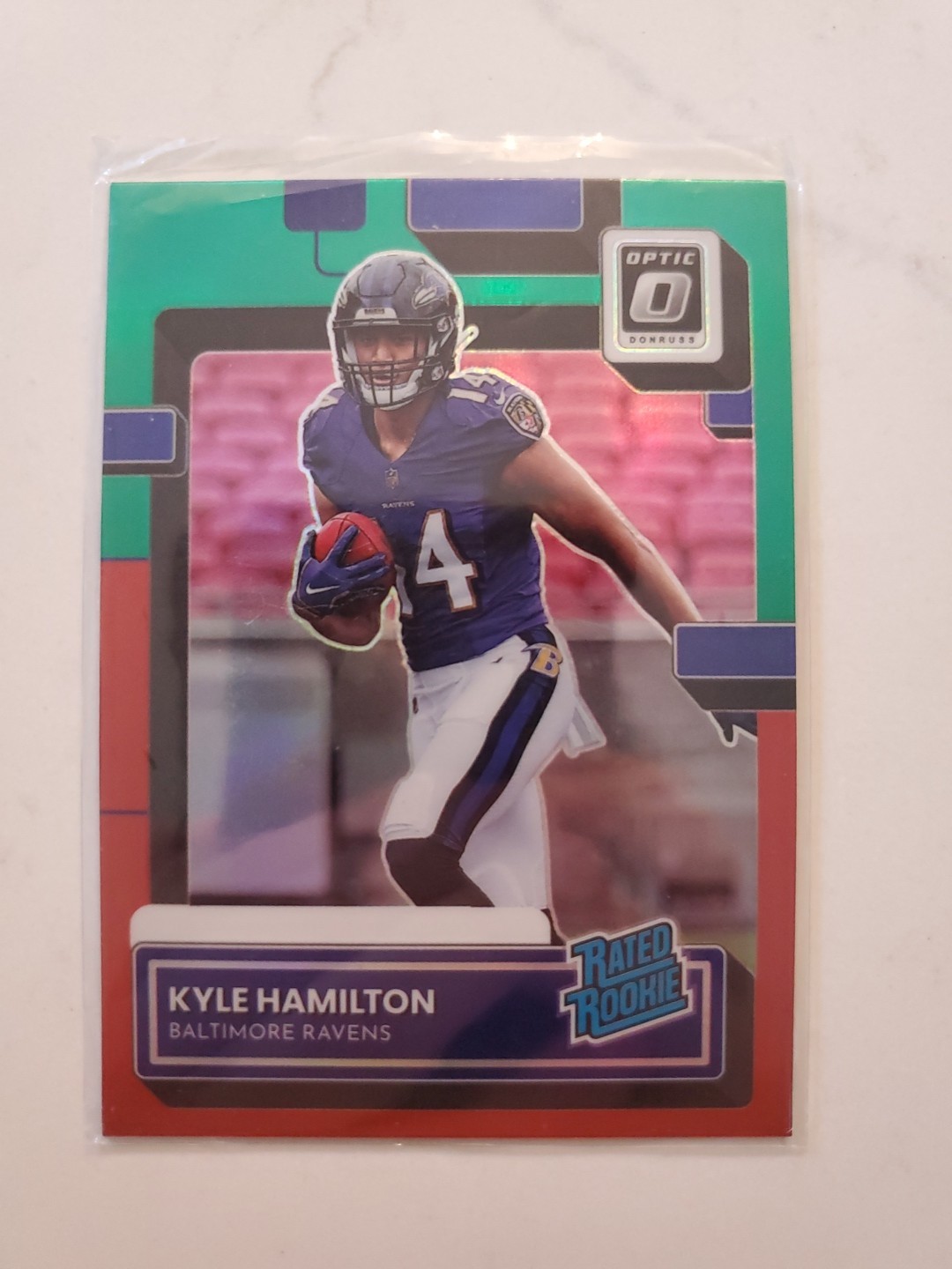 2022 Panini Donruss - Kyle Hamilton #P-338 Optic Preview Red & Green (RC)