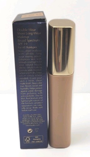 ESTEE LAUDER Double Wear Sheer  Foundation Long Wear Makeup SPF 19 - 3N2 Wheat   - Picture 4 of 11