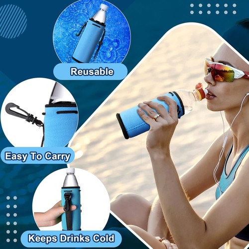 Baderke 10 Pcs Water Bottle Cover Sleeves Non Slip Insulators Beverage Bottle - Bild 3 von 5