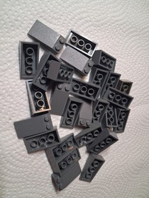 A Lego Lot 27 Slope 4 x 2 Dark Bluish Gray 30363 75180 4507 7994