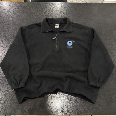 Vintage Microsoft Internet Explorer 4.0 Polartec Fleece Quarter Zip Hartwell XL
