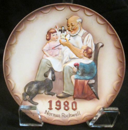 1980 Fine Bone China "Norman Rockwell" Annual Collector Plate, "The Toymaker" - Picture 3 of 4