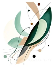 Geometric Abstraction Geometric Flow Abstract Canvas Wall Art Picture