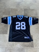 Carolina Panthers  Jersey Mens 48 Jonathan Stewart 28 Reebok NFL Stitched Black