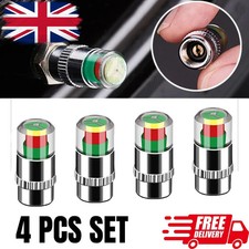 4 Pcs Set 36psi Car Tire Tyre Pressure Monitor Valve Alert Cap Sensor Indicator