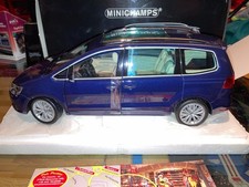100051000 MINICHAMPS 1/18 VW SHARAN 2010 BLUE METALLIC NEW RARE SHIP. WORLDWIDE