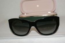 New Authentic Kate Spade Sunglasses KIA Black/Ivory 807 54-18 W Original Case