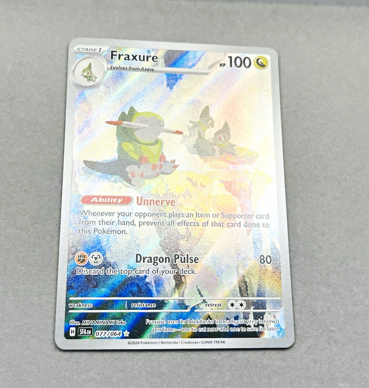 Fraxure - 077/064 Pokemon TCG SV: Shrouded Fable Illustration Rare NM