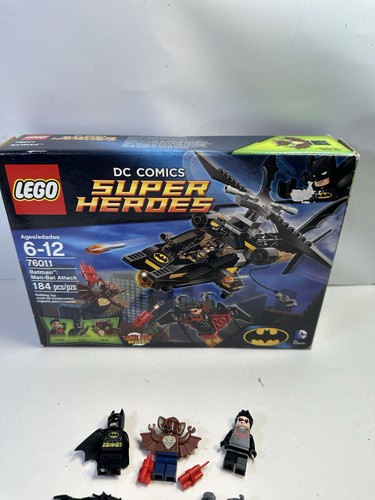 LEGO DC Comics 76011 Mini Figs Man-Bat Batman Nightwing w/ Box And Instructions - Picture 3 of 5