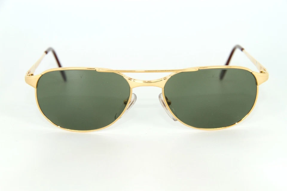 259 $ Nuevo Vintage VUARNET 042 Metal Dorado Gafas de Sol PX3000 Verde Lente Mineral Foto 2 de 4